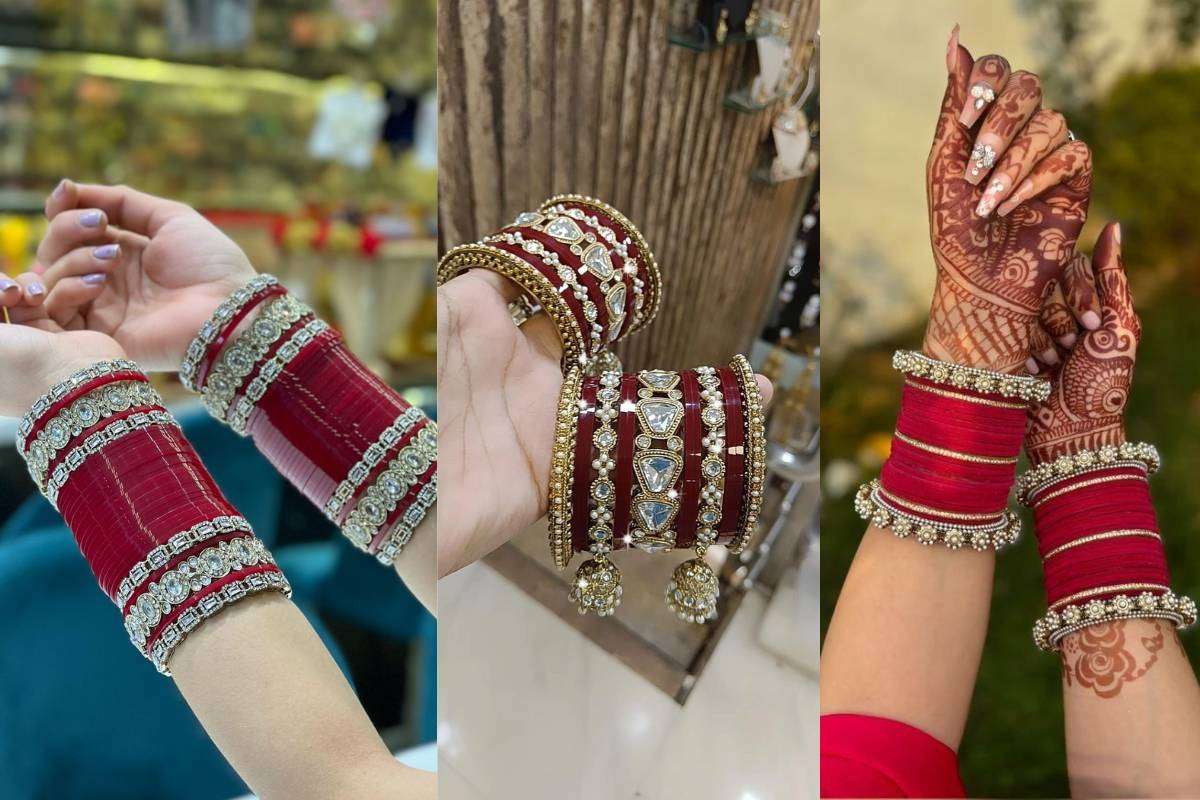 Bridal Chura for Wedding - Red Bangles Set for Bride