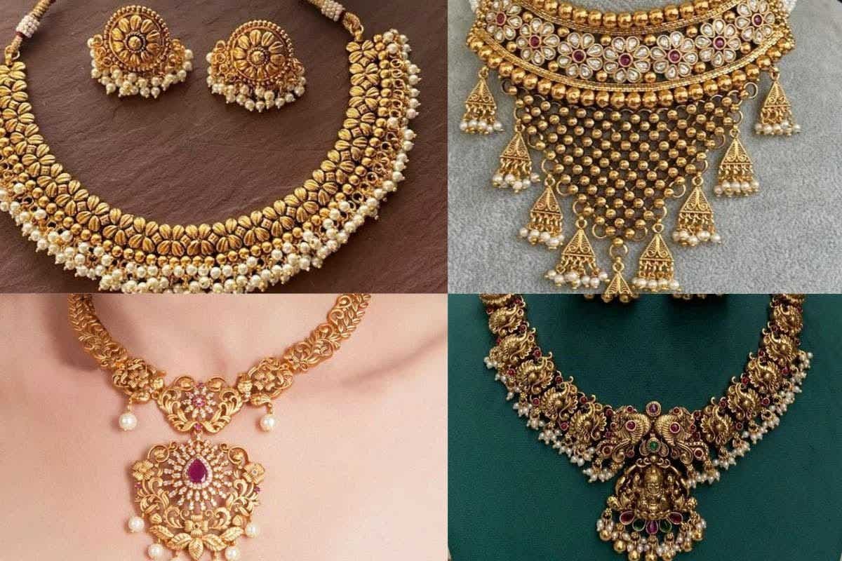 Bridal Gold Necklace Designs