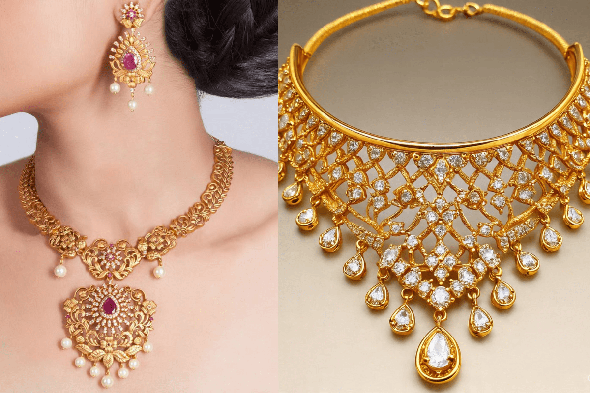 Bridal Gold Necklace Designs