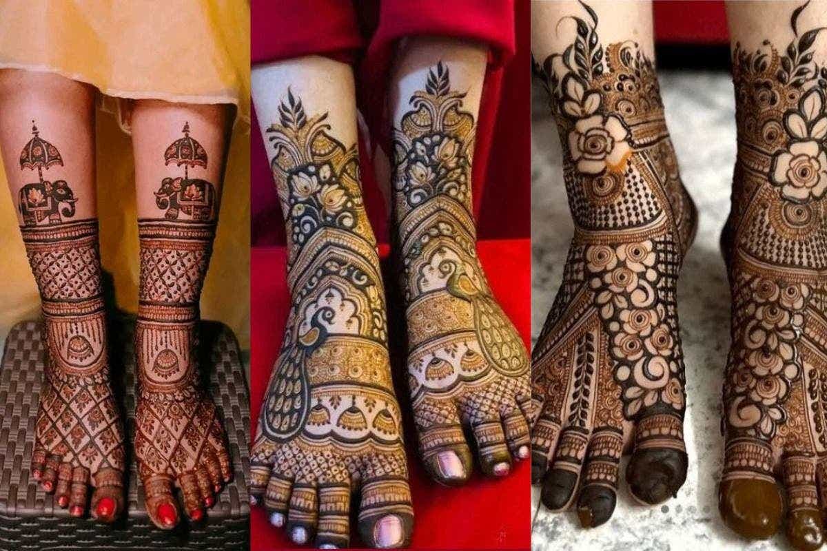 Bridal Leg Mehndi Designs
