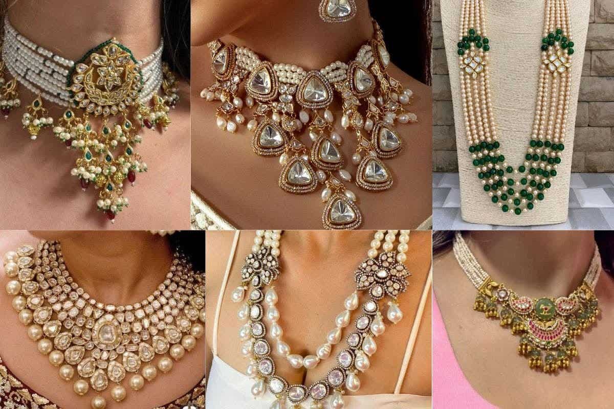 Bridal Pearls Necklace Designs