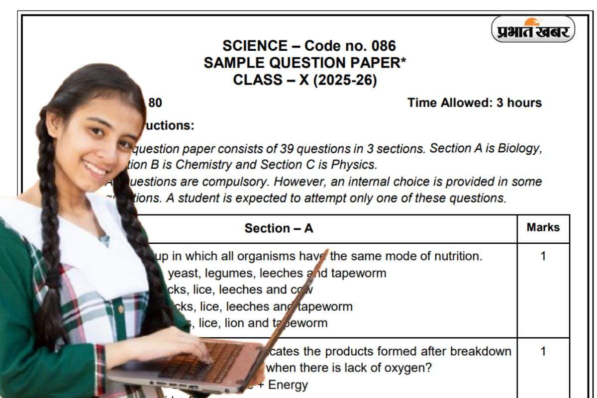 CBSE Board 10th Science Sample Paper