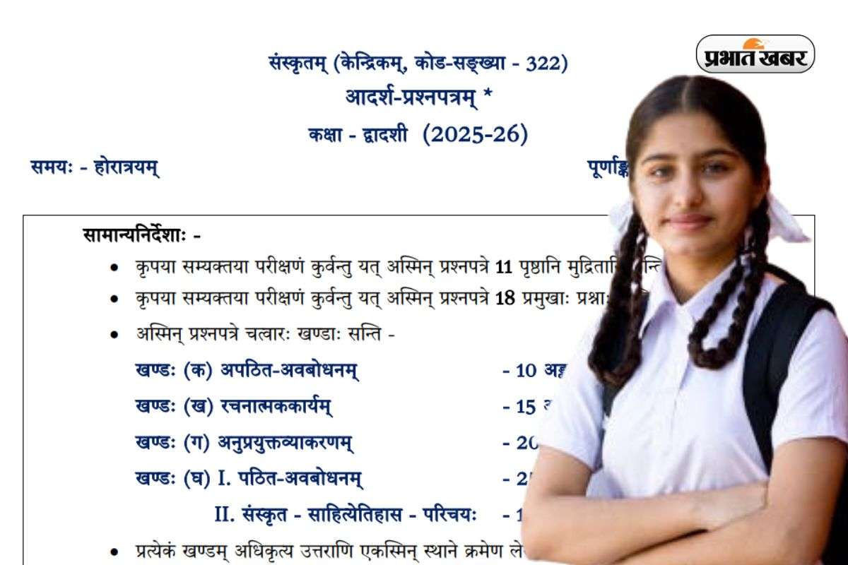 CBSE Board Sample Paper 2026 Sanskrit