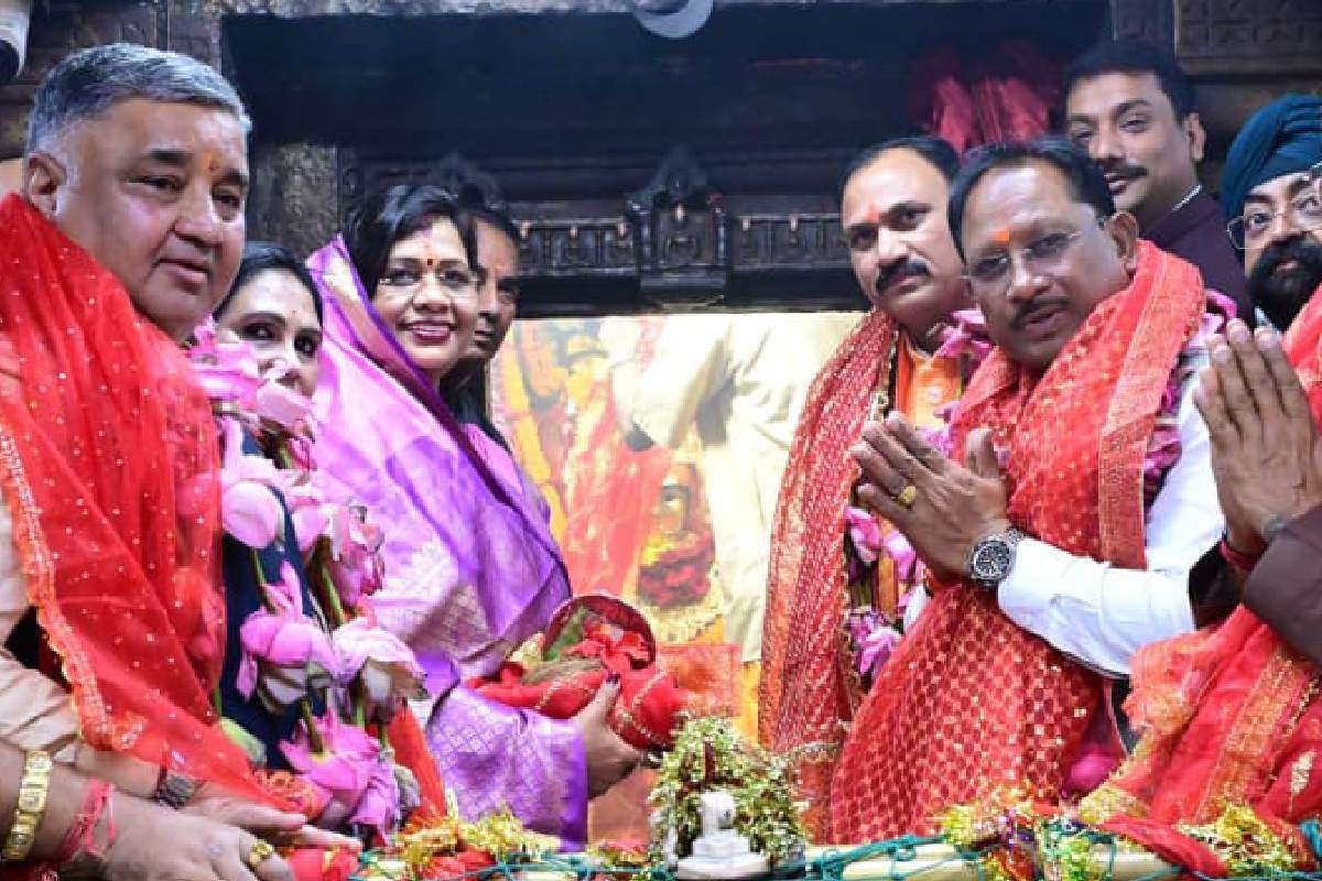 CM Vishnu Dev Sai in Maa Mahamaya Temple