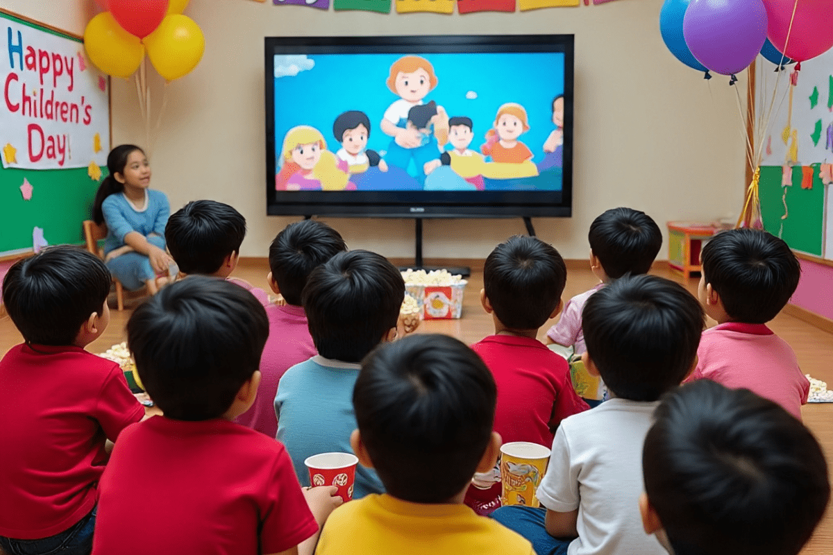 Children’s Day Movie Time Celebration At School