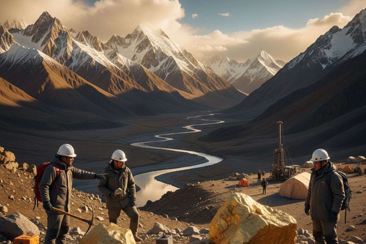 China Gold Discovery Kunlun Mountain/ Ai Image