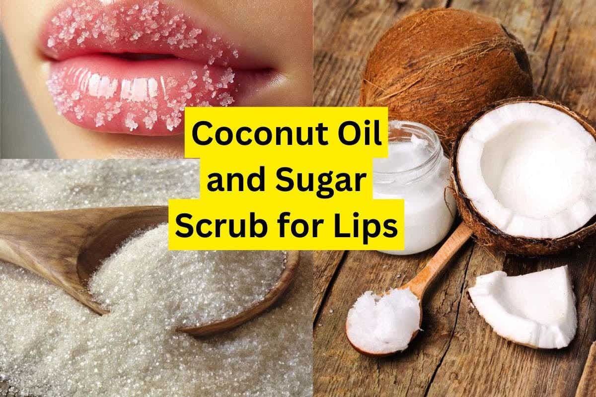 Coconut Oil and Sugar Scrub for Lips