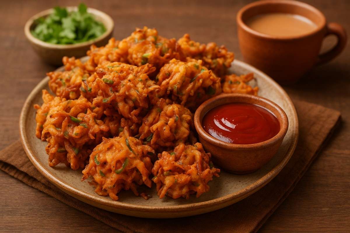 Crispy Onion Chilli Pakore Recipe