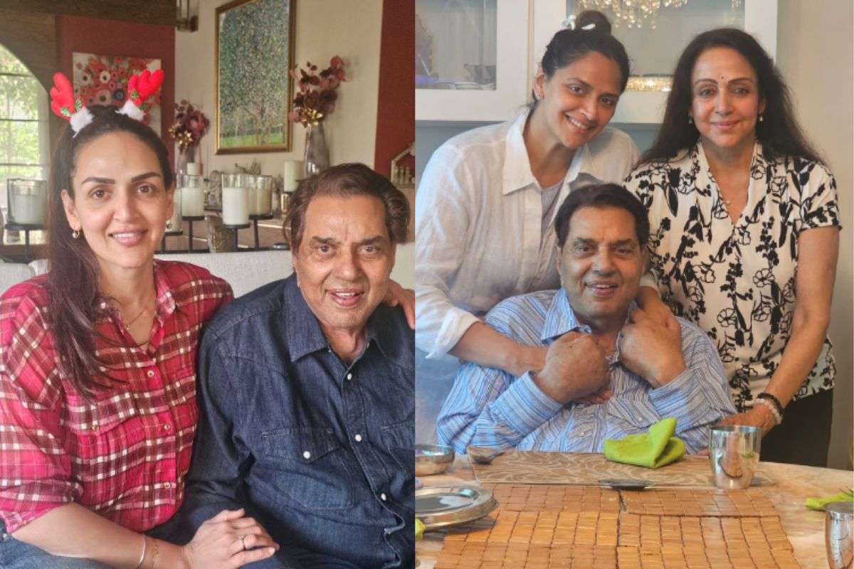 Dharmendra Hema Malini with Daughters