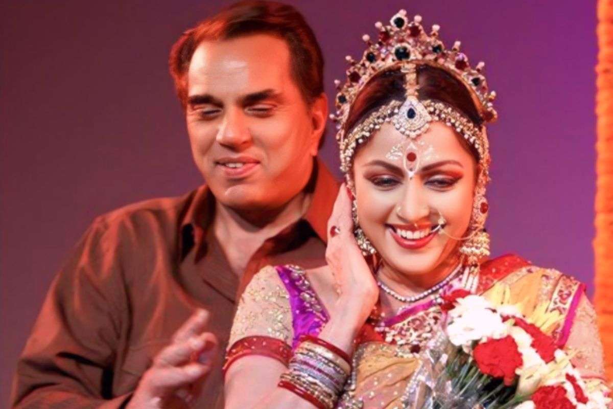 Dharmendra and Hema Malini in Function