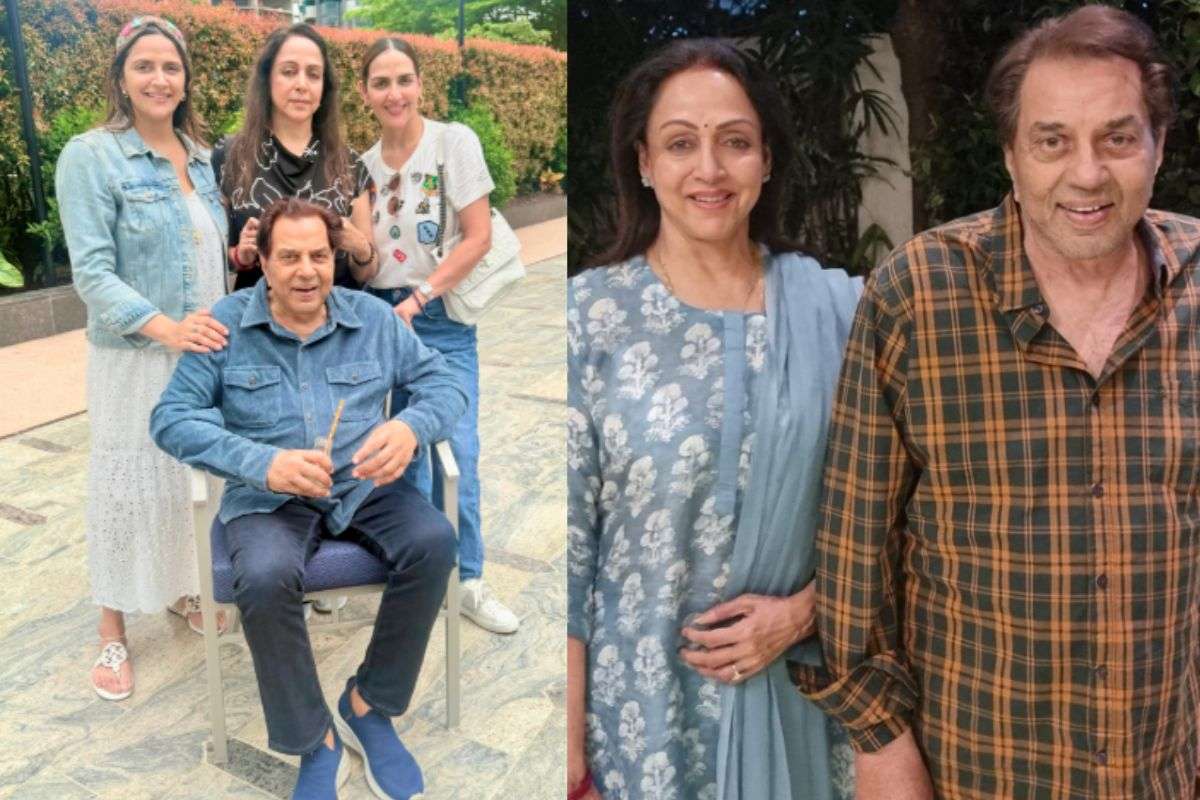 Dharmendra and Hema Malini with Daughters 1