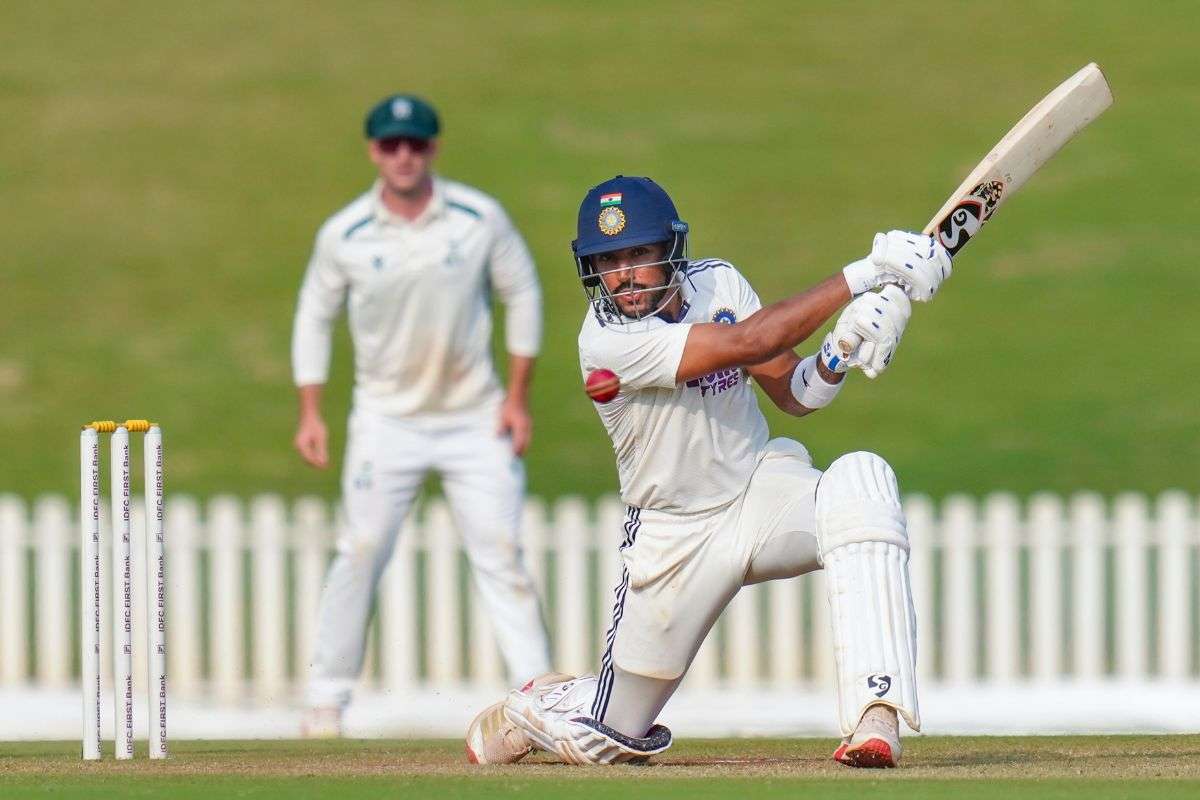 IND A vs SA A: Dhruv Jurel plays a shot