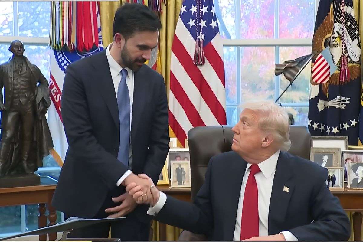 Donald Trump meets Zohran Mamdani at White House.
