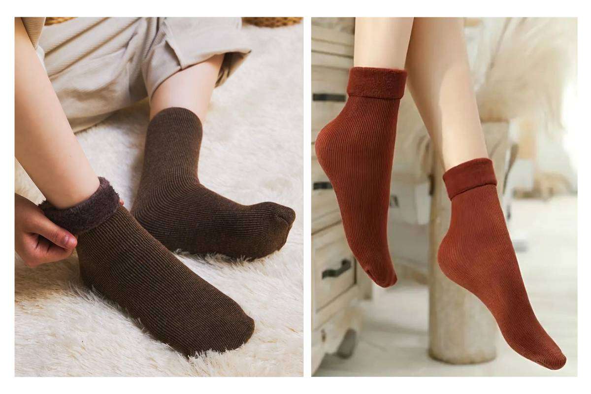 Fleece-Lined Socks For Winters – Warm Fleece-Lined Socks Winter Wear