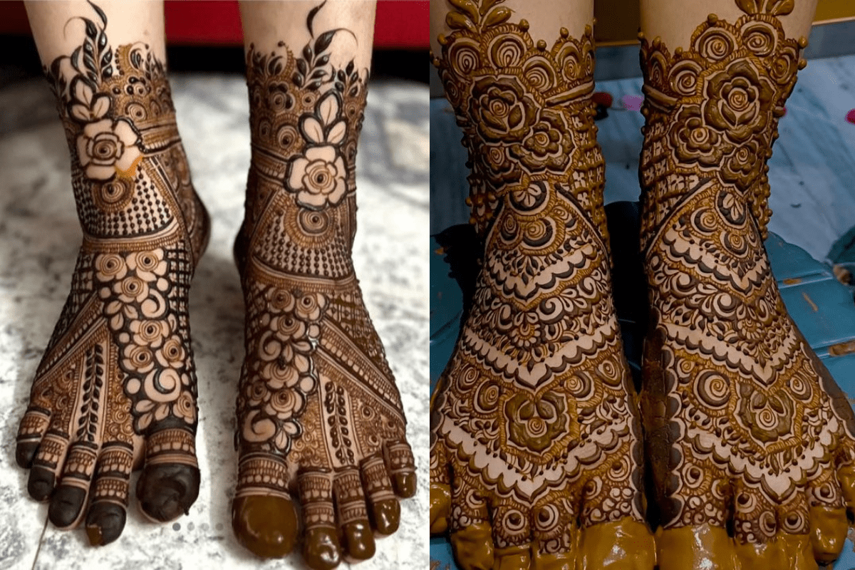 Bridal Leg Mehndi Designs: शादी के दिन अपने पैरों की खूबसूरती बढ़ाने के लिए अपनाएं ये स्टाइलिश और ट्रेंडिंग डिजाइंस 4 Flower Leg Mehndi Design