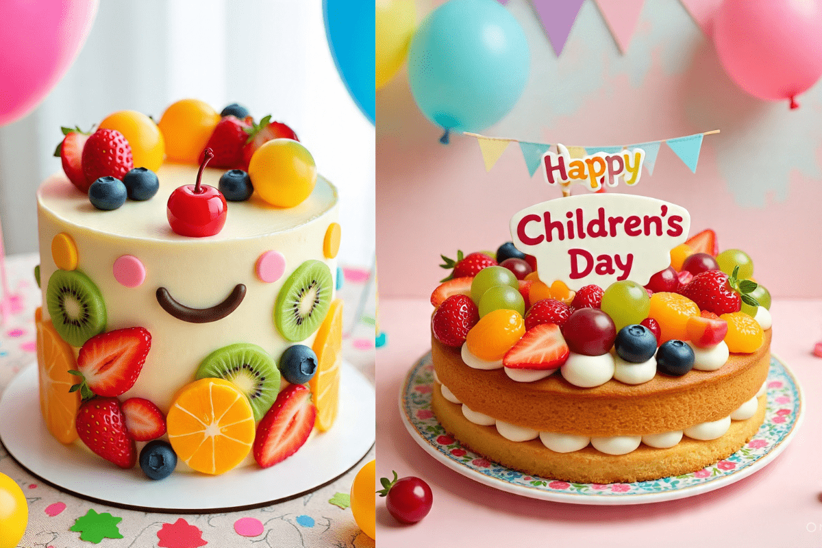 Fruit Cake Designs For Children's Day 