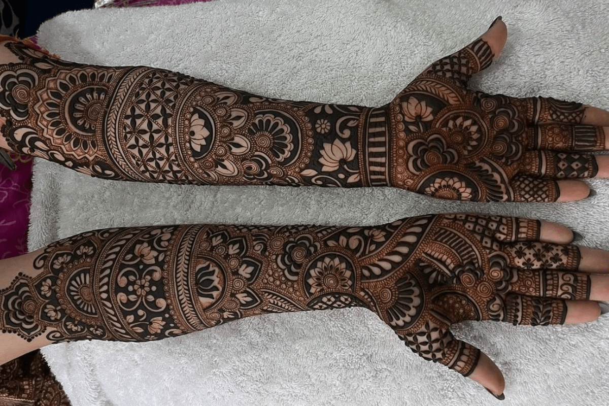 Full Hand Arabic Bridal Mehndi Design