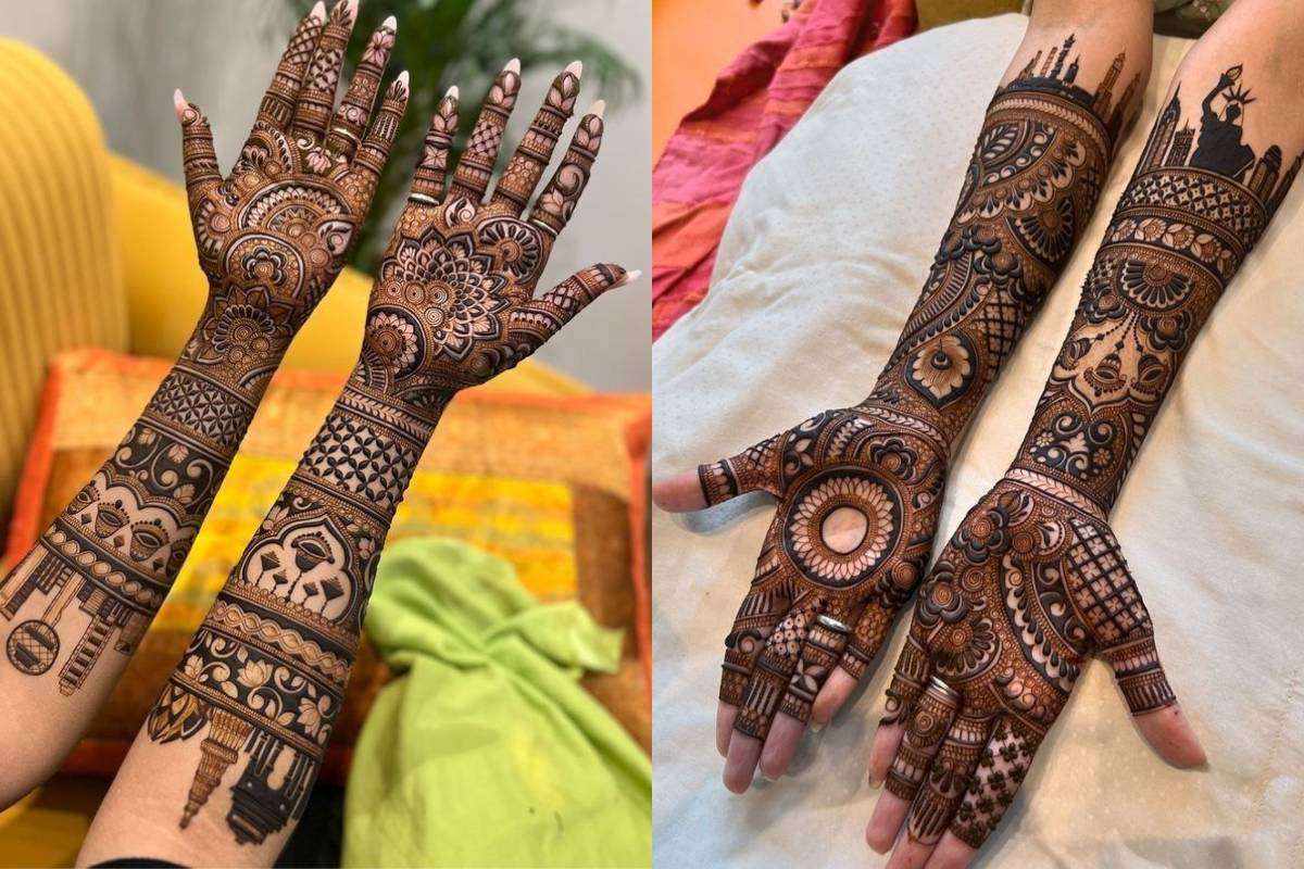 Full hand bridal mehndi design