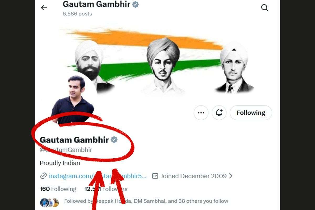 Gautam Gambhir Original Account