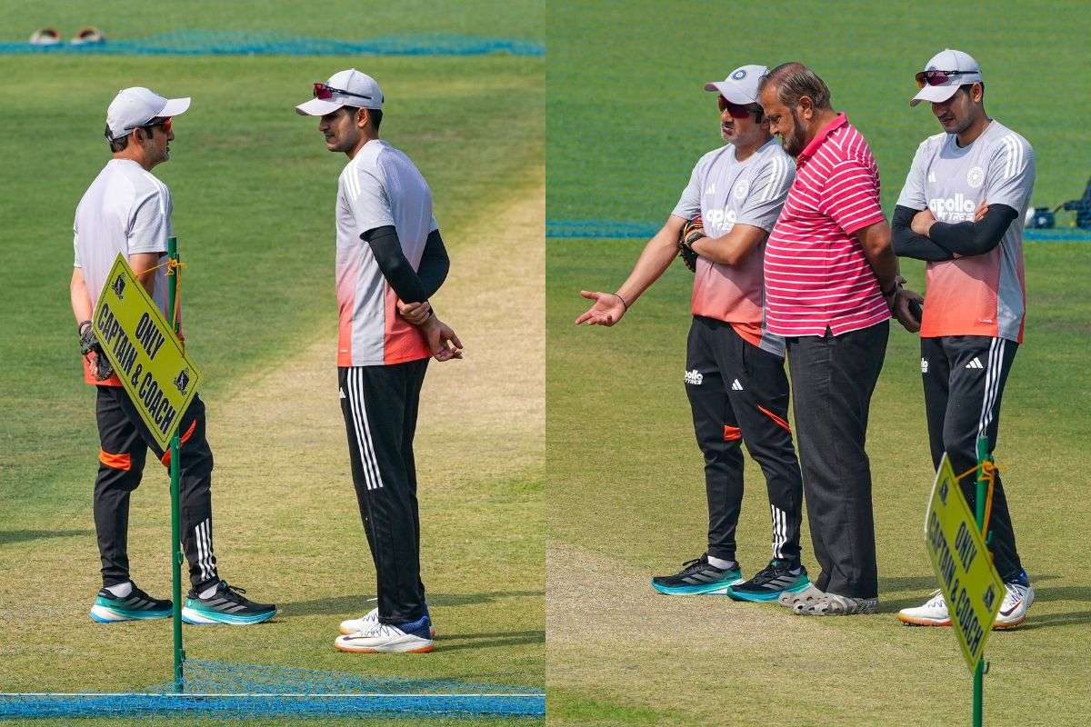 कोच गौतम गंभीर पहुंचे कालीघाट मंदिर, Ind Vs Sa टेस्ट सीरीज से पहले की पूजा, भारतीय टीम ने किया अभ्यास 2 Gautam Gambhir And Shubman Gill During Practice