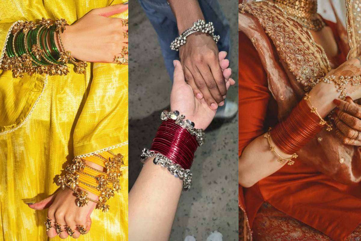 Ghungroo Bangles Design: कॉलेज गर्ल्स से लेकर मैरिड वुमन तक सबको भा रही ट्रेंडी घुंघरू बैंगल डिजाइन 1 Ghungroo Bangles Design Golden Colour