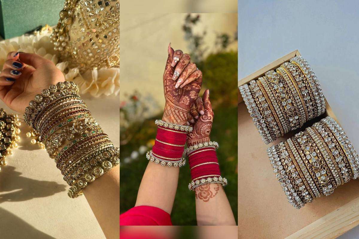 Bangles Design: हाथों की रौनक बढ़ाने वाले 4 ट्रेंडी चूड़ी डिजाइन 1 Golden Bangles Design Min