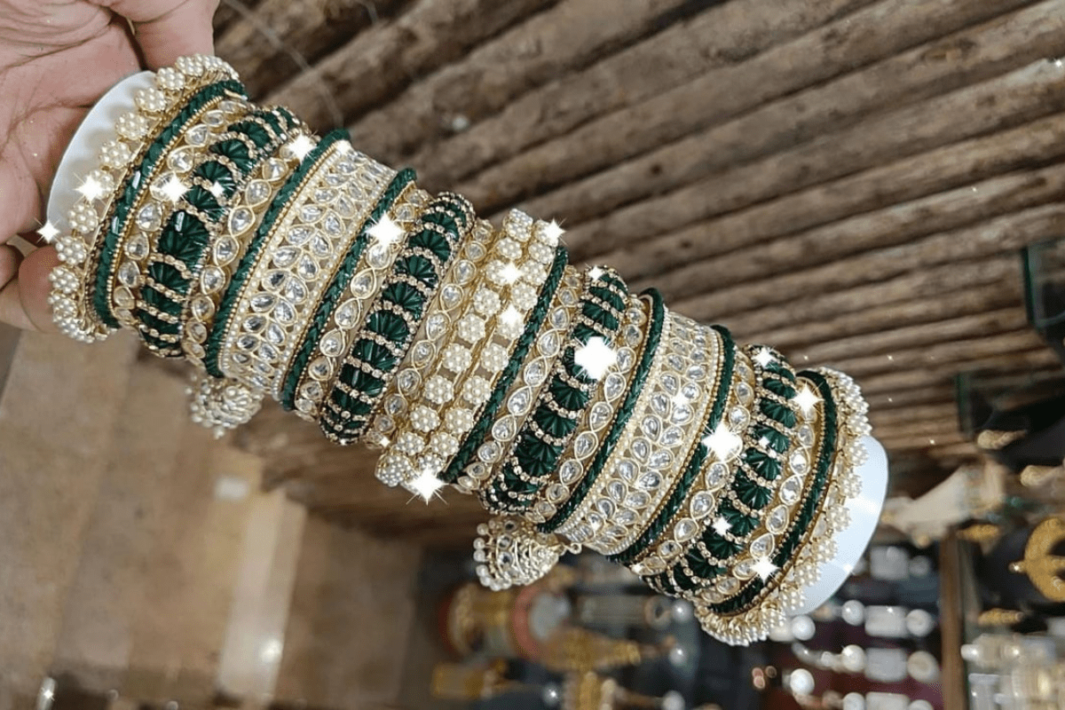 Green Bridal Bangles