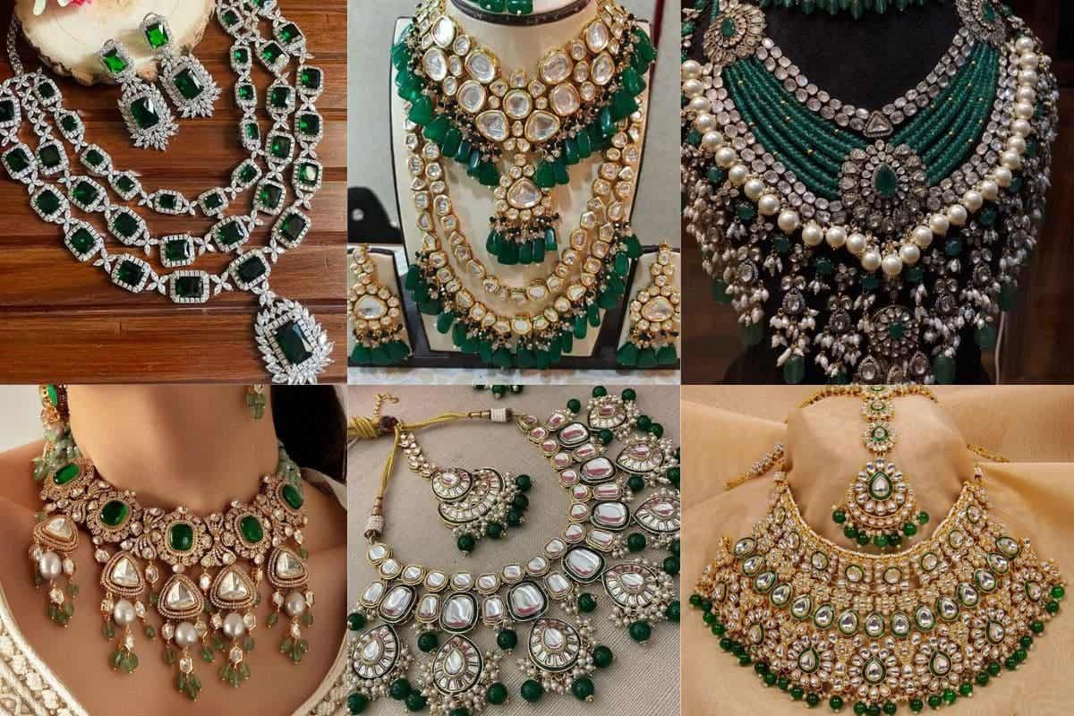Green Jewellery Designs for Bride