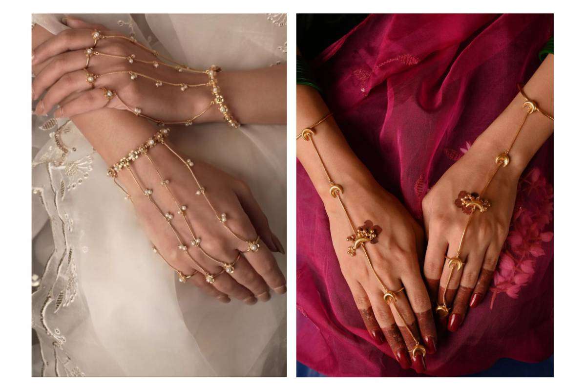 Beautiful Bridal Hath Phul Hand Jewellery Design For Wedding Mehendi Look