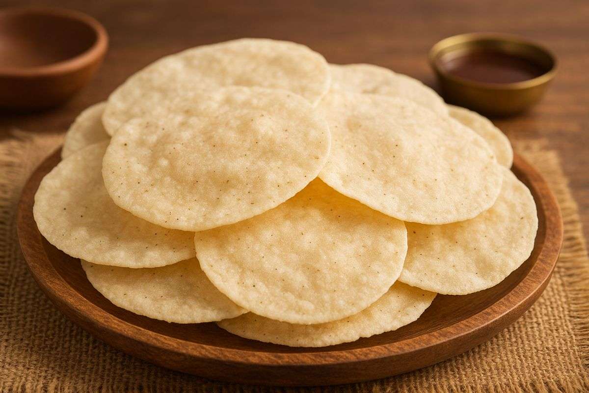 Homemade Rice Papad Recipe