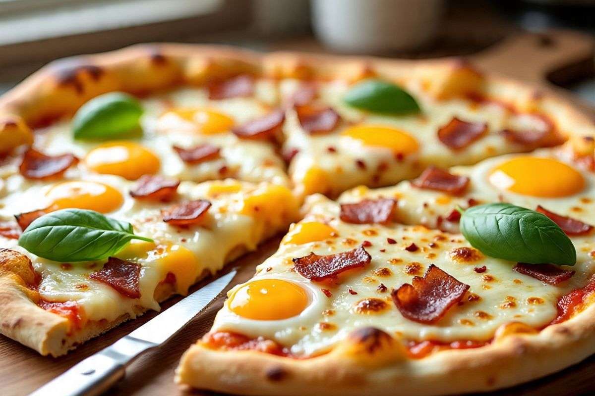 In winter Egg Pizza is best option for Breakfast