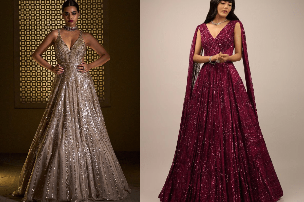 Indo Western Gown Style For Wedding