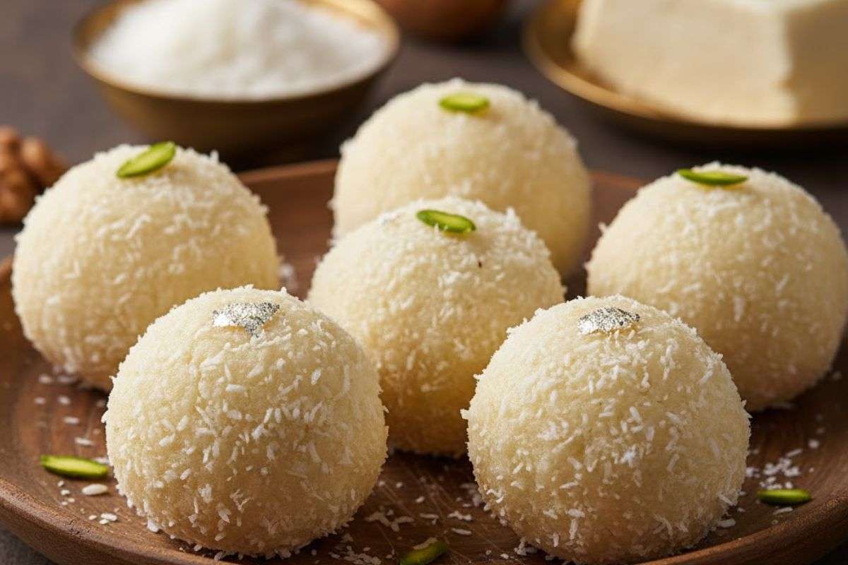 Khoya Nariyal Laddu Recipe