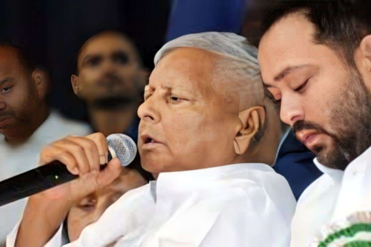 Lalu Yadav with Tejashwi