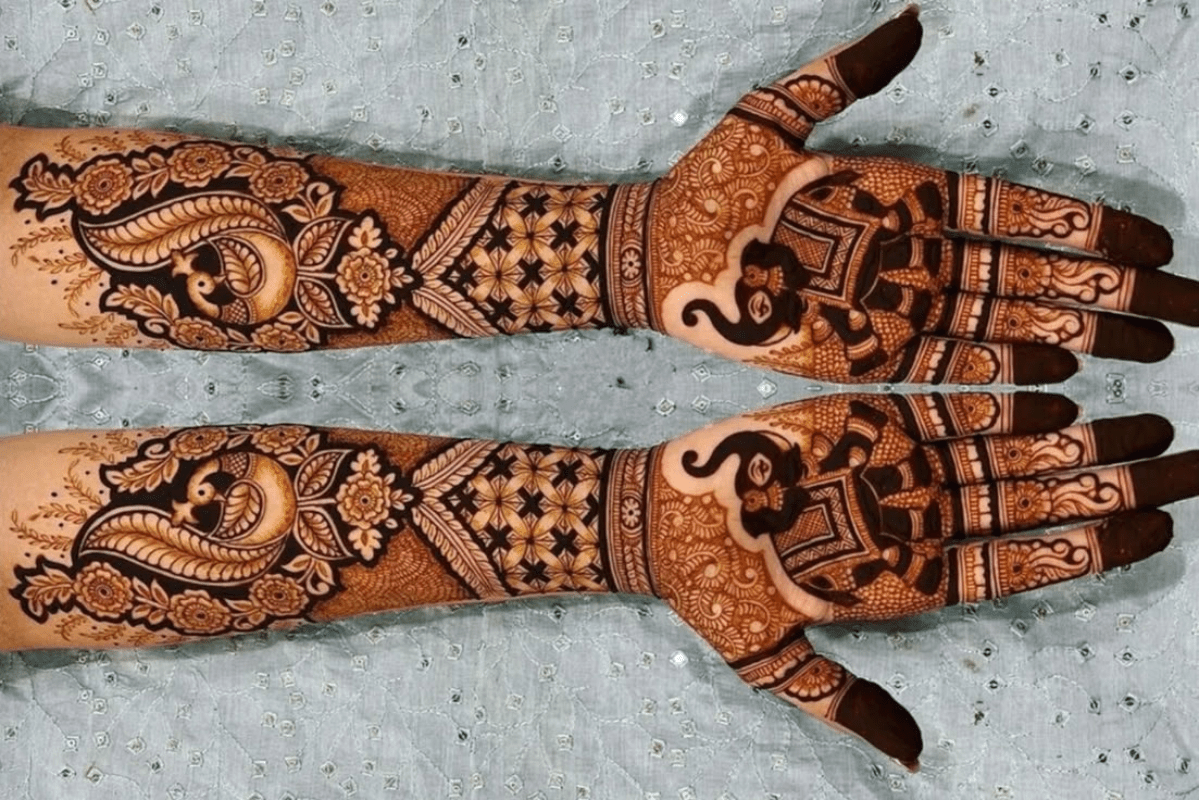 Latest Bridal Full Hand Mehndi Design