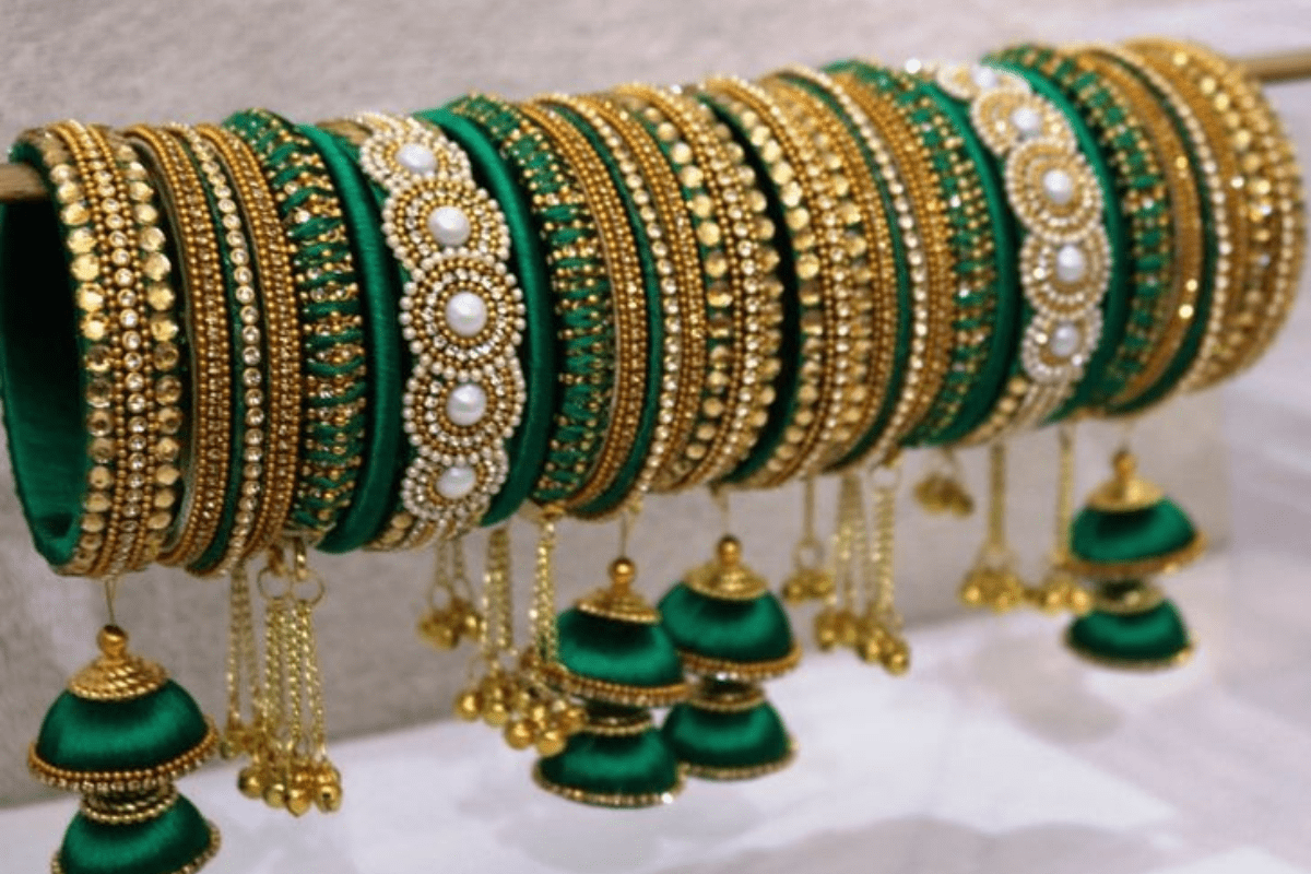 Latest Green Bridal Bangle Designs