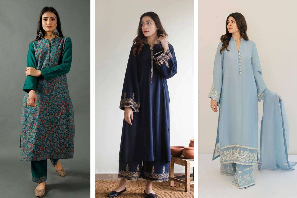 Kashmiri Kurti Designs For Winters: सर्दियों में भी फैशन रखें बरकरार, ट्राई करें ट्रेंडी कश्मीरी कुर्ती के न्यू डिजाइन 1 Latest Kashmiri Embroidery Kurti Min
