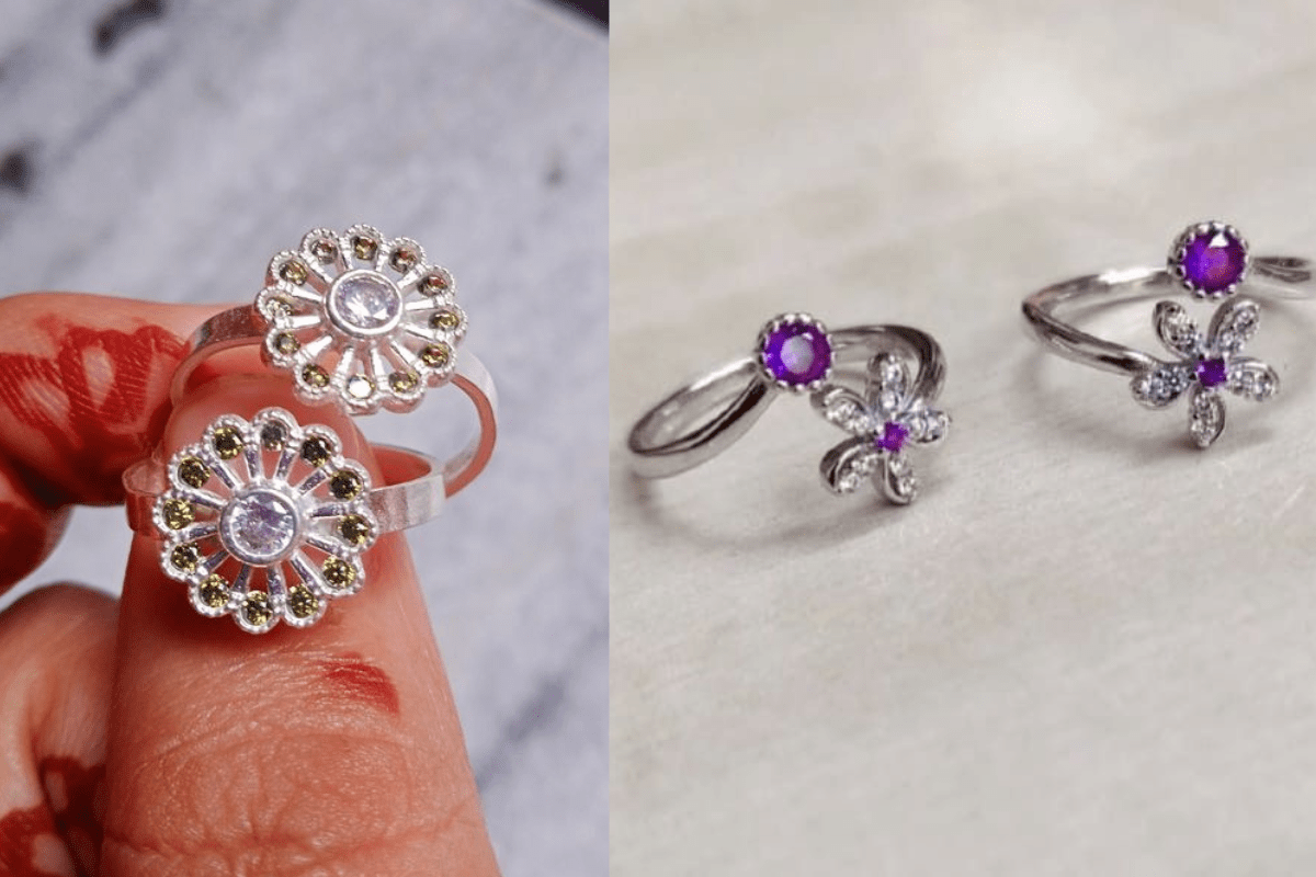 Latest Stone silver bichiya designs