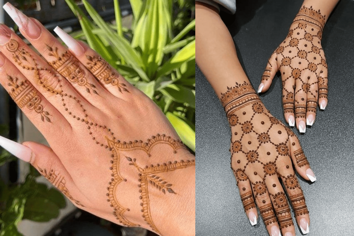 Minimal Mehndi Designs: ट्रेंड में छाए ये सिंपल, स्लिक और बेहद एलीगेंट मिनिमल मेहंदी पैटर्न - हर मौके के लिए परफेक्ट 8 Line Dot Mehndi