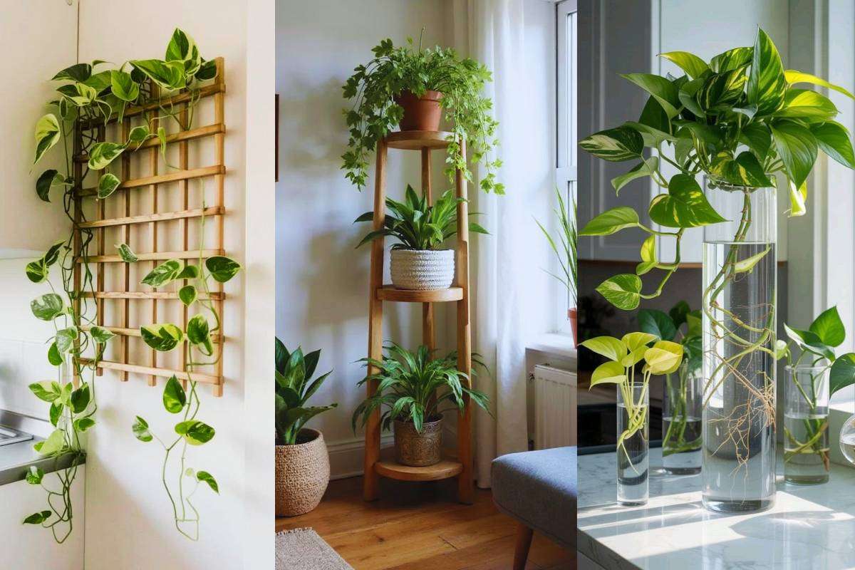 Money Plant Decoration idea in Living Room