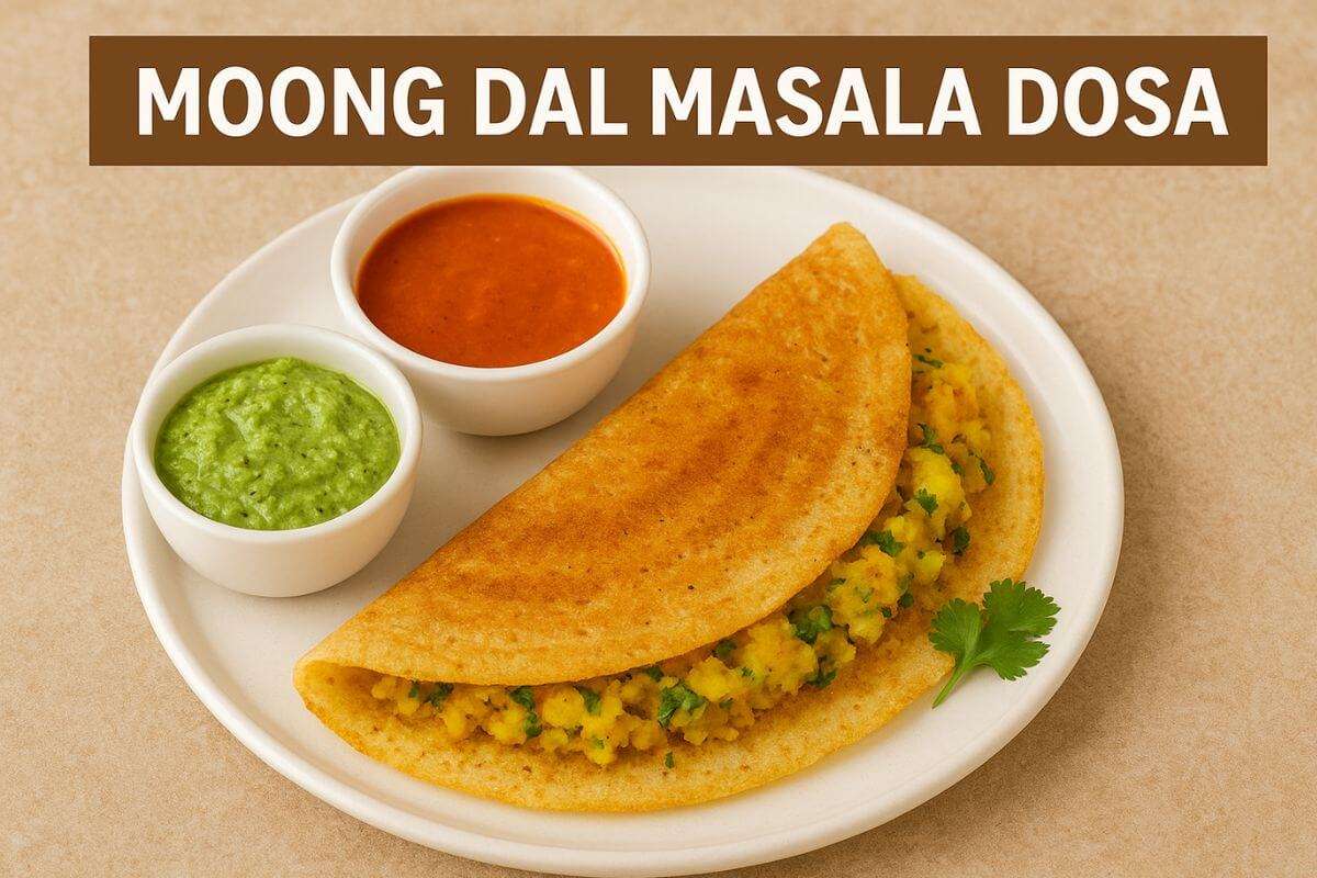 Moong Dal Masala Dosa