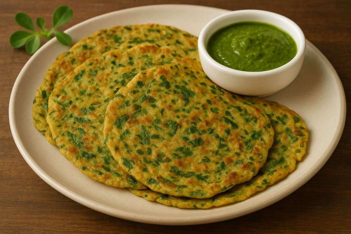 Moong dal methi chilla