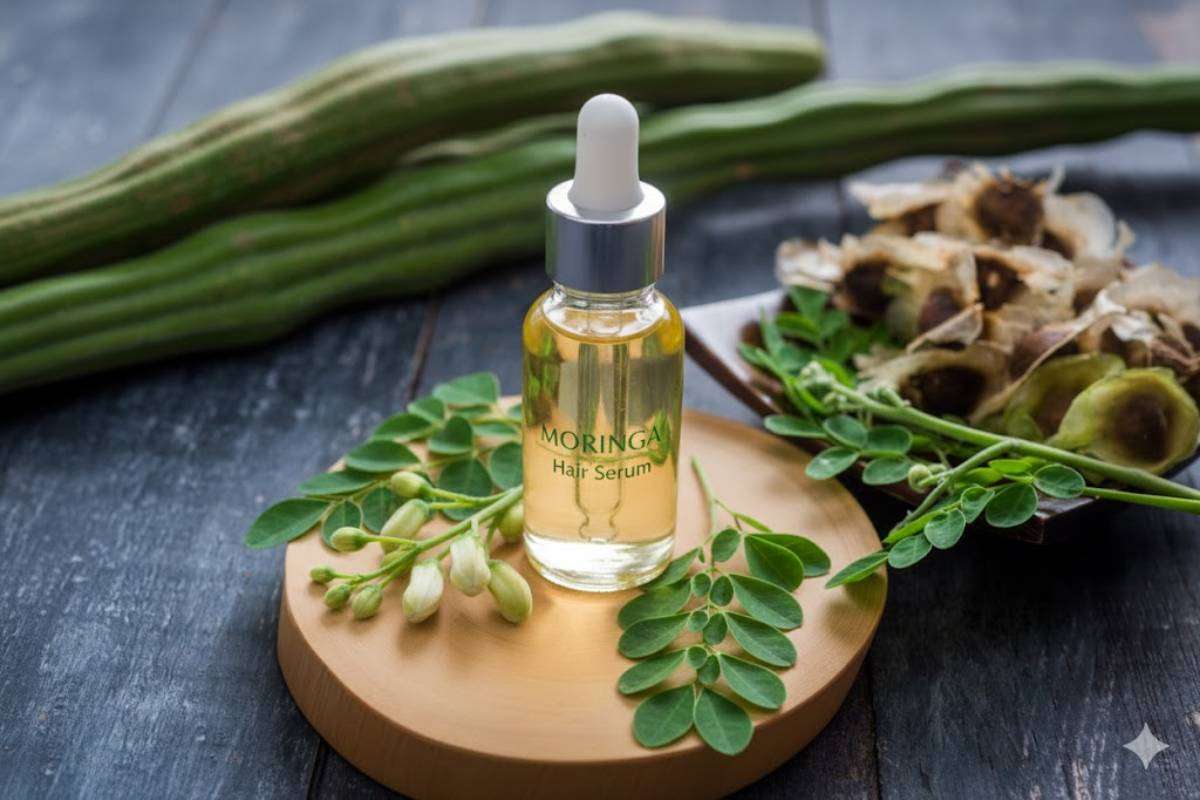 Moringa hair serum for shiny and strong hair