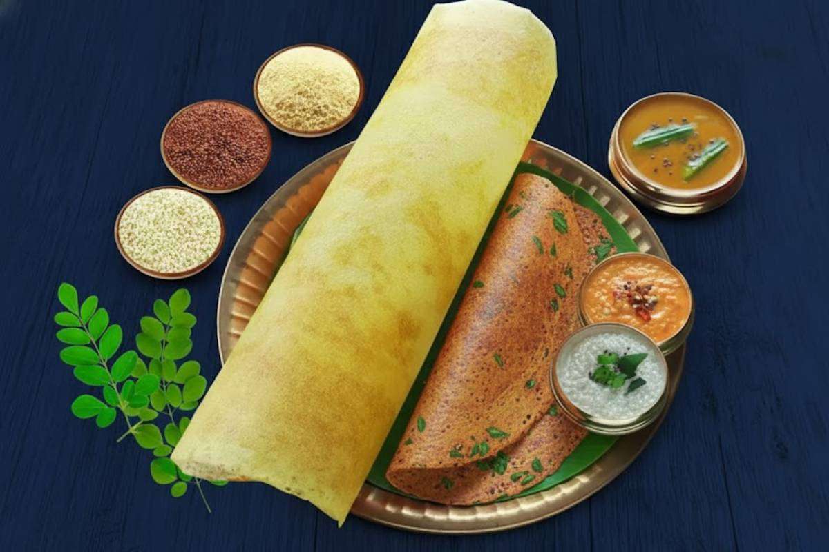 Drumstick Leaves Recipe Ideas: Moringa Ragi Dosa Recipe
