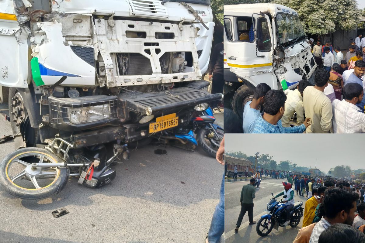 Bihar Road Accident 5 people killed and injured bikes damaged