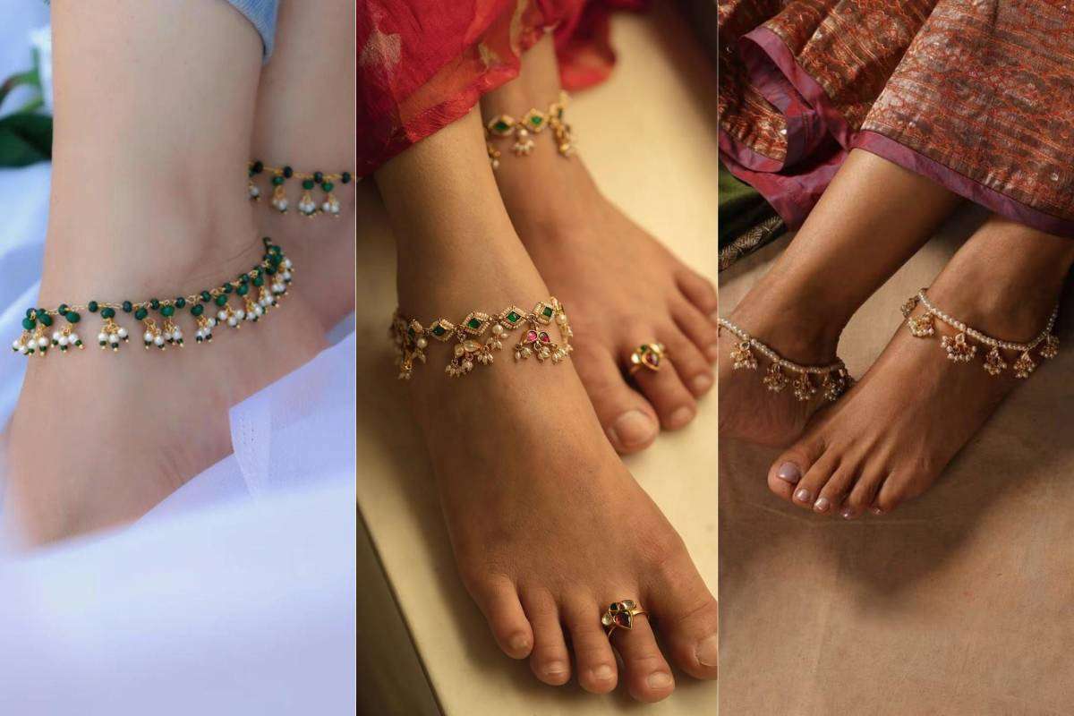 Multicolour Beads Payal Design