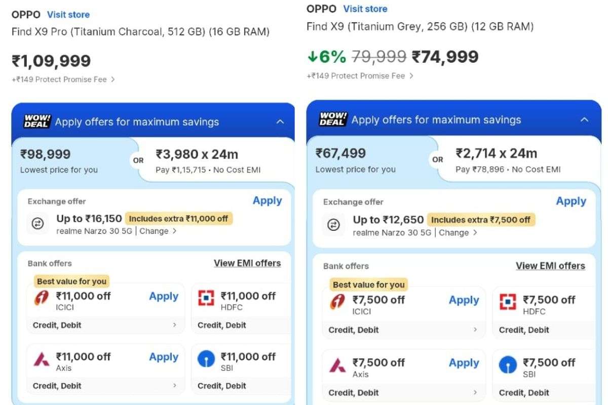 200Mp टेलीफोटो कैमरा वाले Oppo Find X9 Series की सेल आज से शुरू, मिल रहा गजब का ऑफर 2 Oppo Find X9 Bank Offers