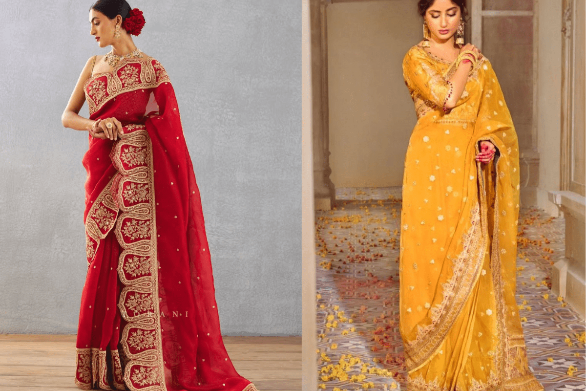 Organza Saree Bridal Look