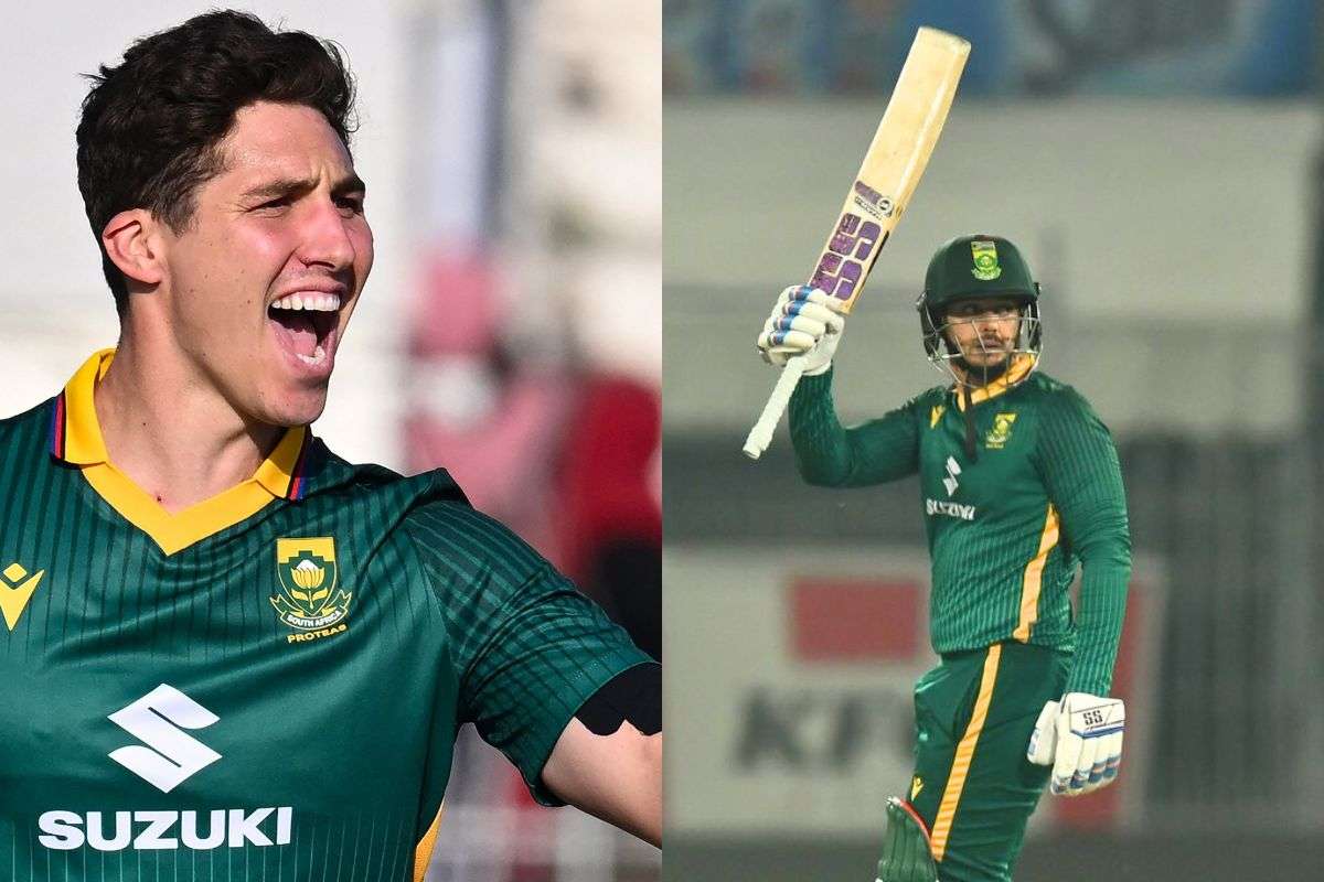 PAK vs SA 2nd ODI: Quinton De Kock Century and Nandre Burger Wicket Celebration