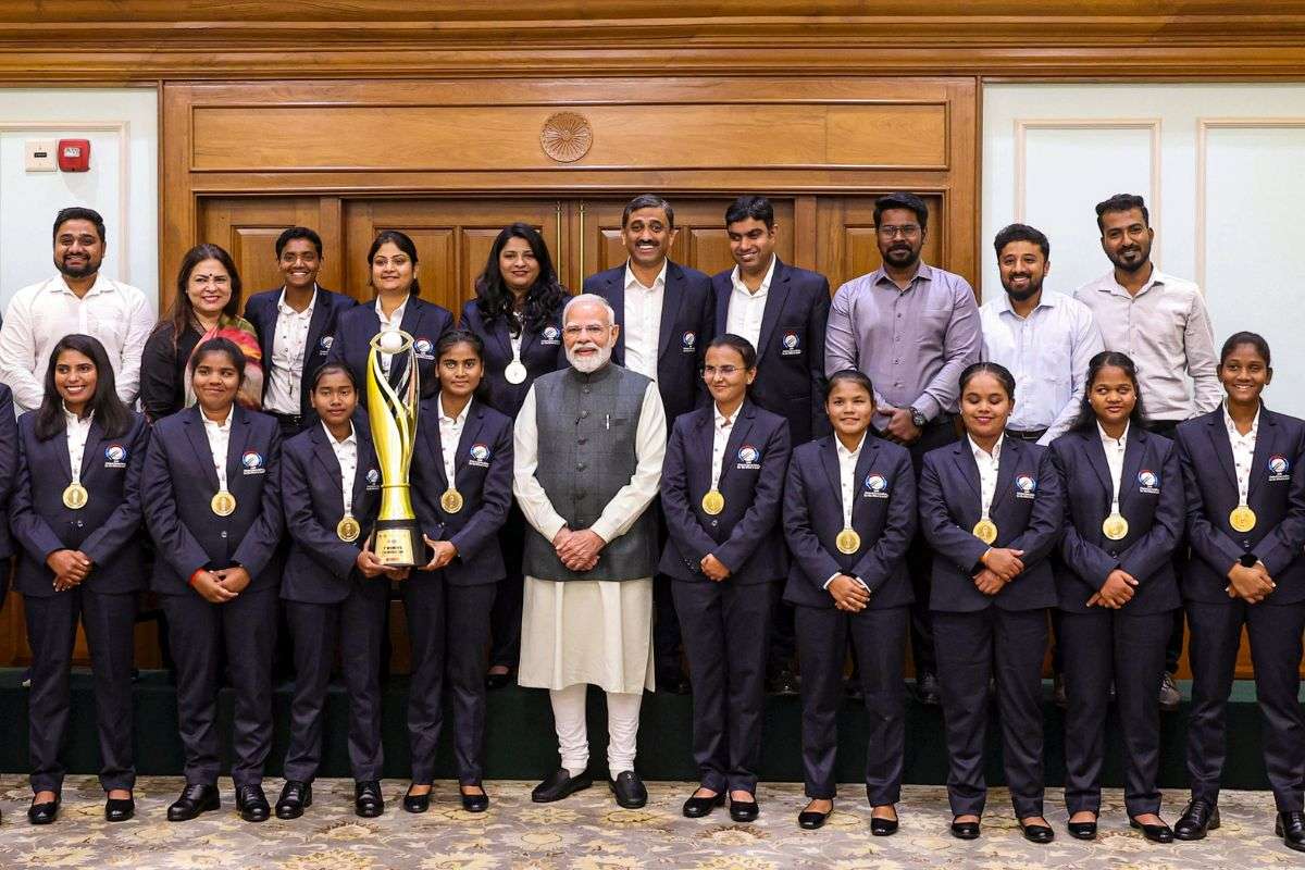 PM Modi with Blind Cricket Team